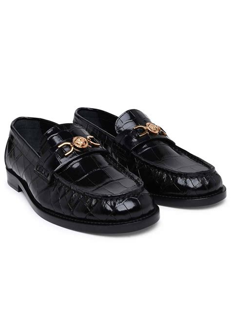 mocassin versace|versace black label slippers.